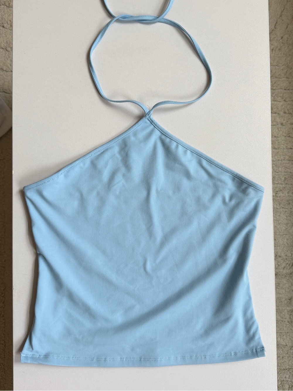 REORIA Light Blue Halter Camisole Top